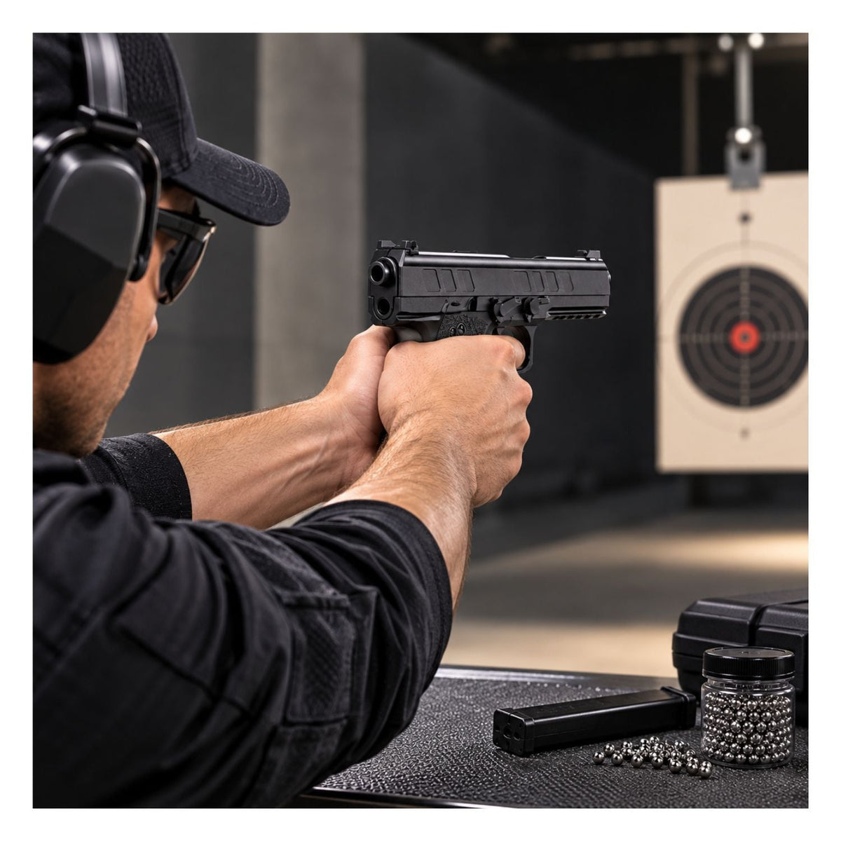 Pistola de aire de resorte calibre 4.5 mm sin CO2, con depósito para 200 BBs - foto 5