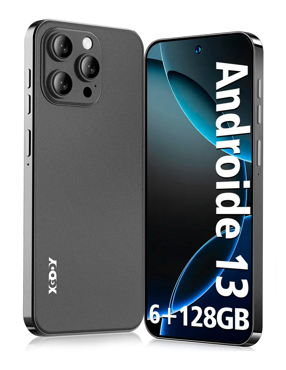 SmartPhone V80j con 6 GB ram+ 128 GB de Dual Sim con Android 13 gris