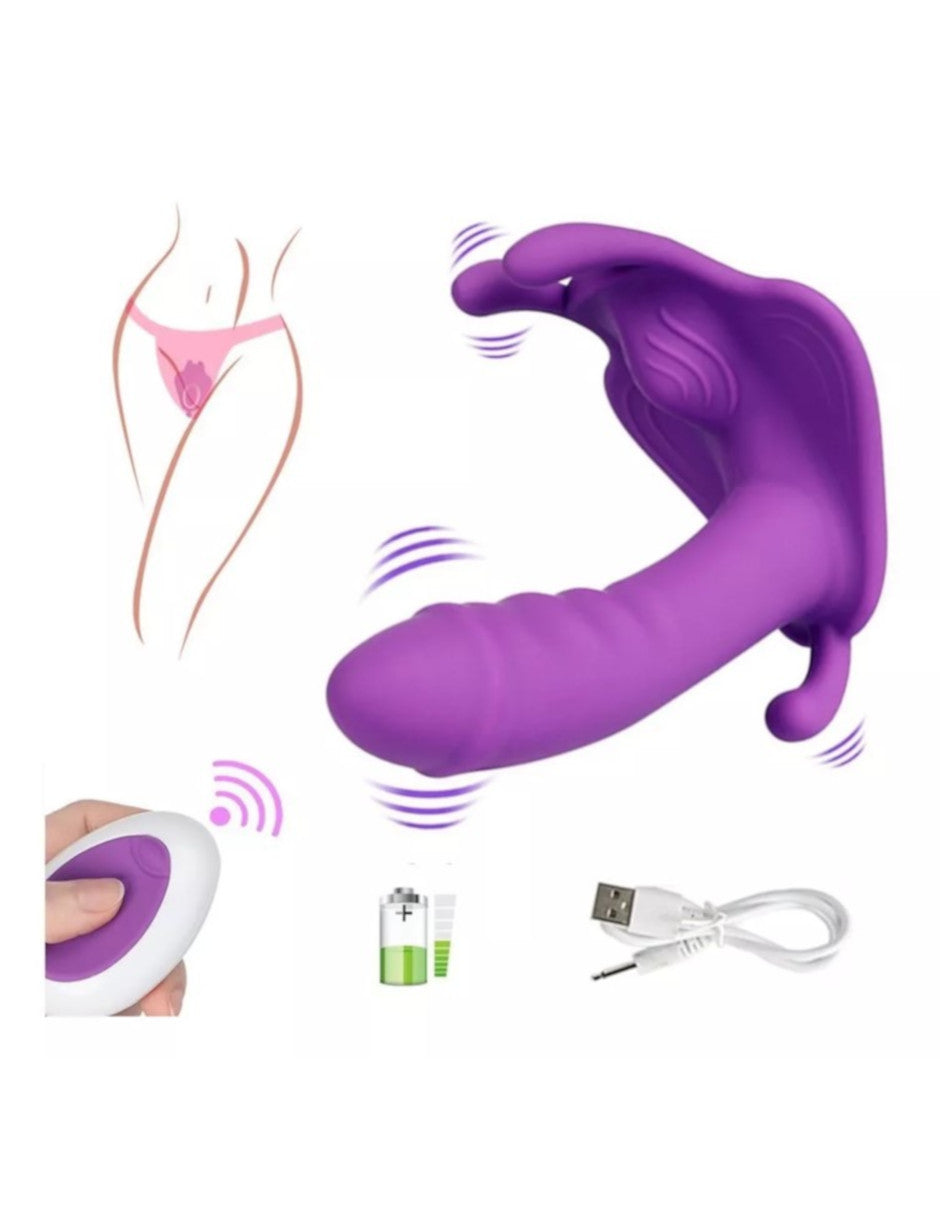 Vibrador De Mariposa De Punto G Portátil Compratible con Control Remoto