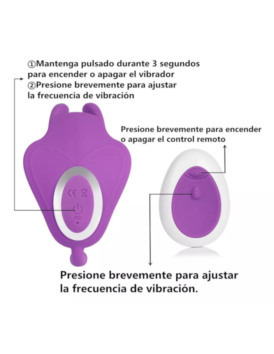 Vibrador De Mariposa De Punto G Portátil Compratible con Control Remoto