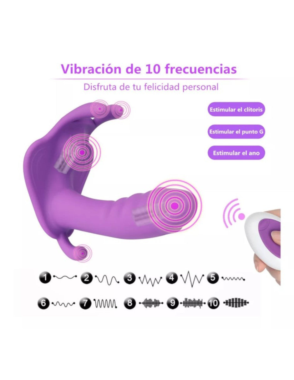 Vibrador De Mariposa De Punto G Portátil Compratible con Control Remoto