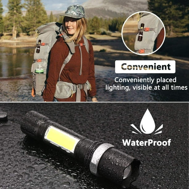 Linterna LED recargable de 3 modos, resistente al agua - foto 3