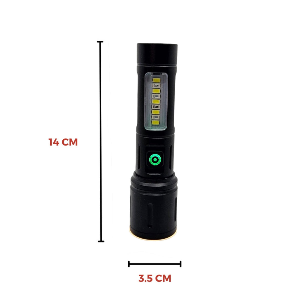 Linterna LED con efecto patrulla, zoom y 6 modos - foto 4