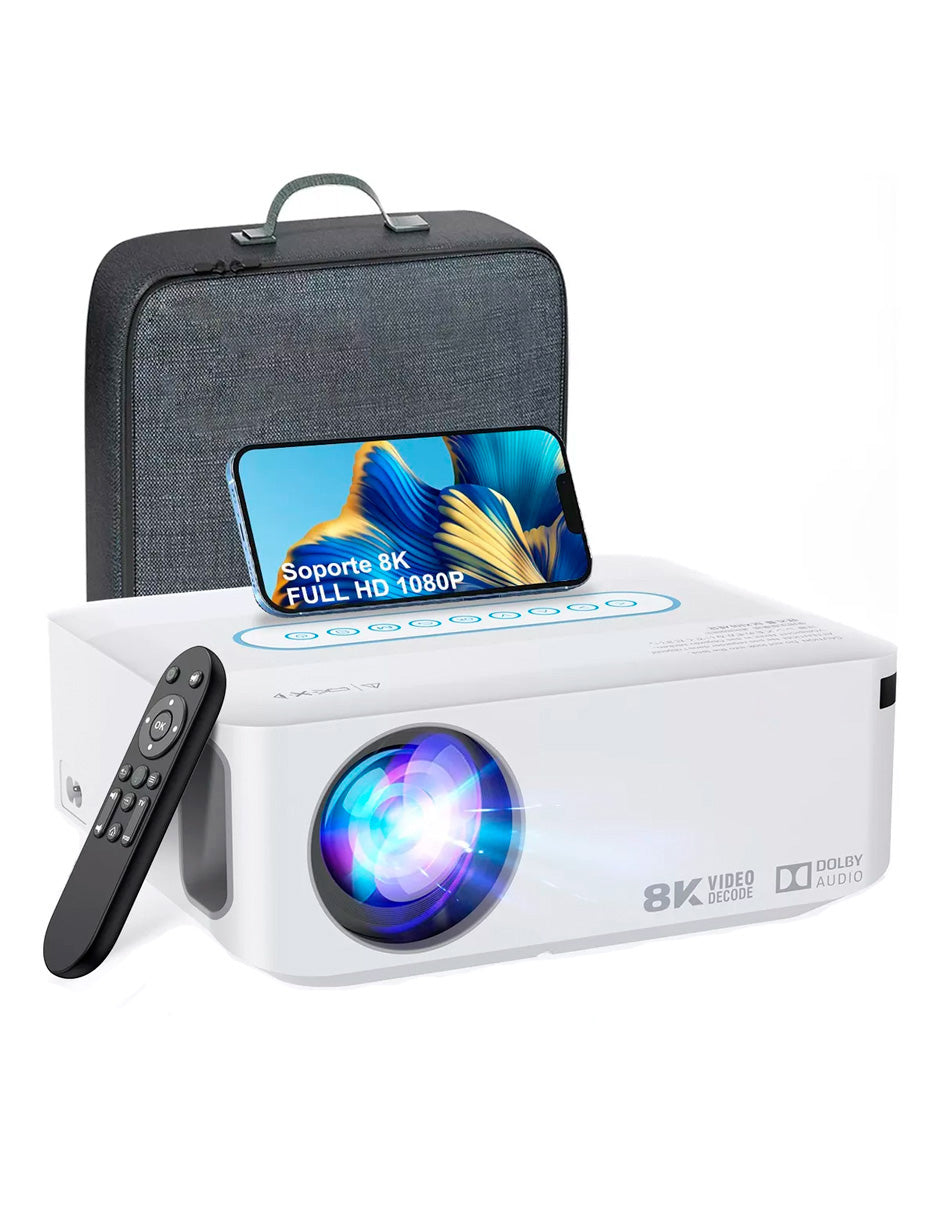 Combo Proyector Petukita Box X1 con Android Wifi / Fullhd + Bocina Portátil Blanco