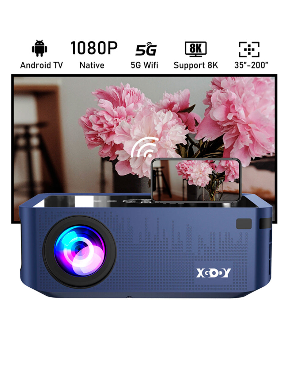 Proyector Petukita Box X-Nano con Android / Wifi / Full Hd Blue
