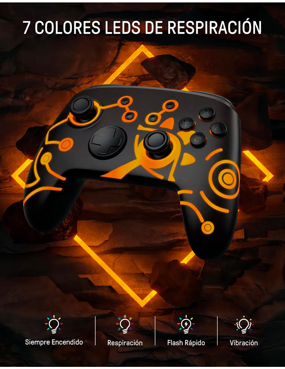 Control Inalámbrico Pro para Nintendo Switch – Iluminación Naranja
