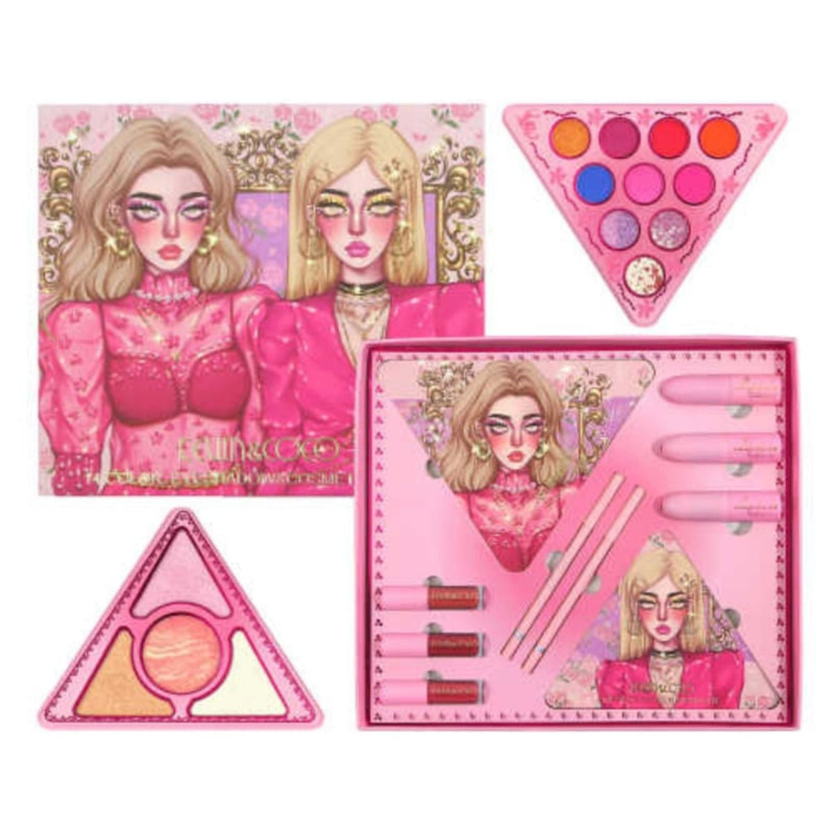 Paleta de maquillaje con sombras, iluminadores y labiales - foto 5