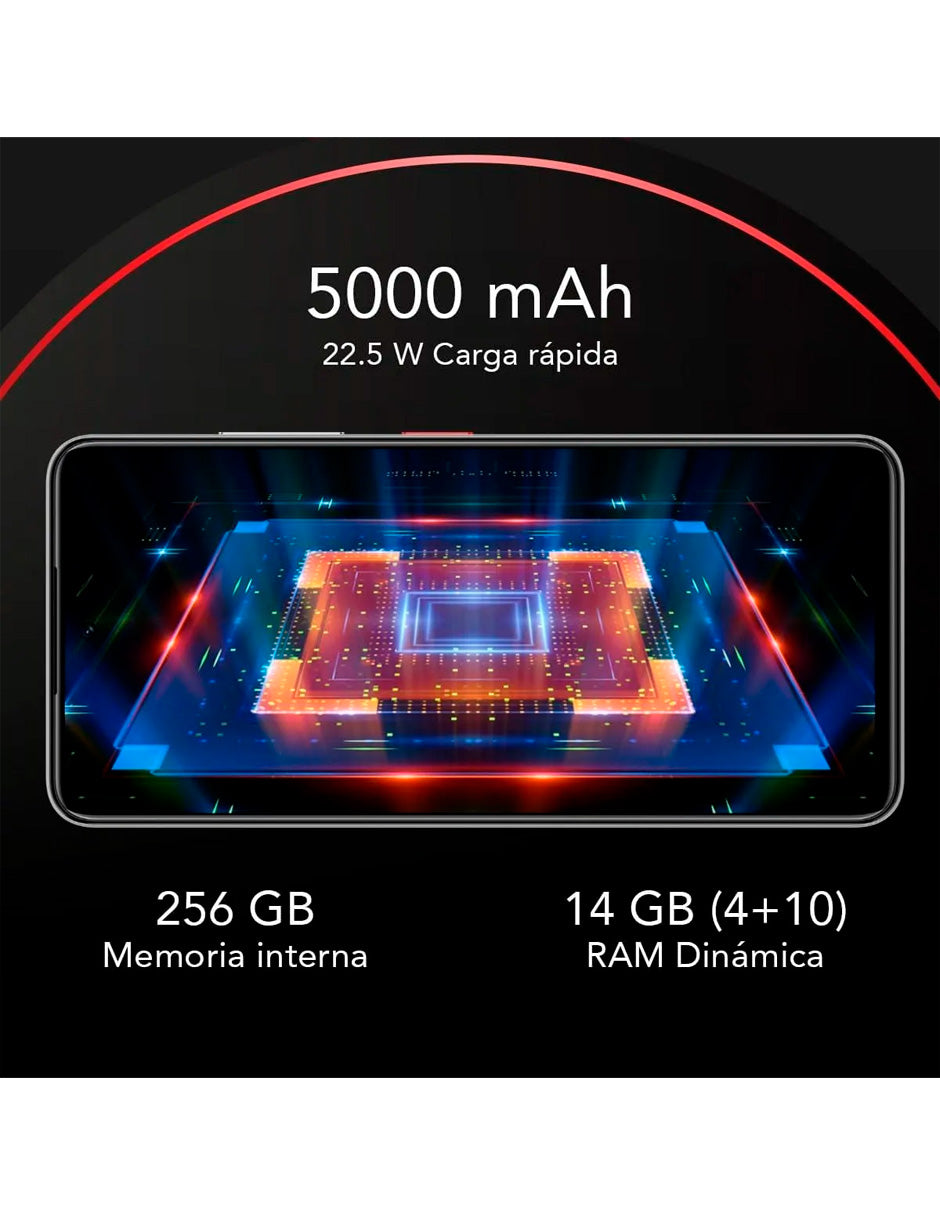 Smartphone Focus con 256 GB + 4 GB RAM – Desbloqueado, Naranja