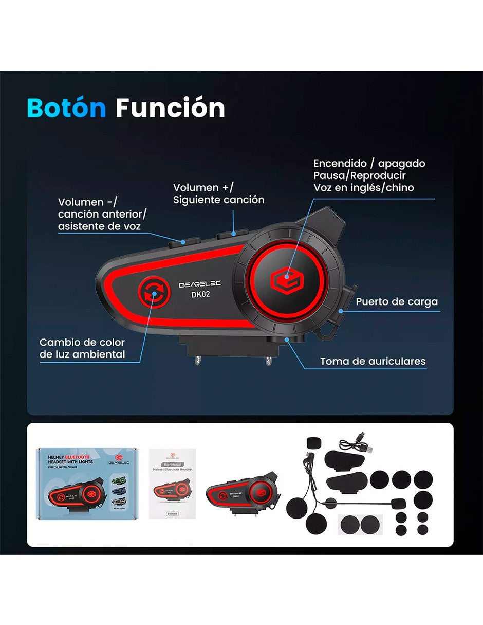 Audífonos Para Casco De Motos Impermeables Ipx7