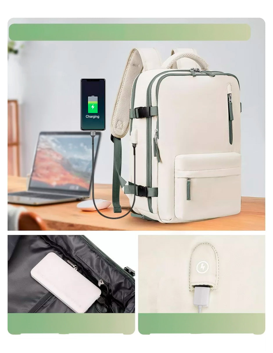 Combo Proyector Cañon Petukita Box Hd con Android/Wifi + Echo Pop Lila + Mochila de Viaje Beige