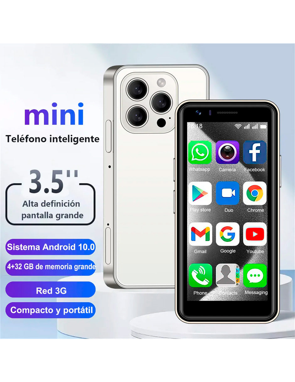 Mini Smartphone i15 Pro 4 Gb Ram y 32 Gb 3000 mah White