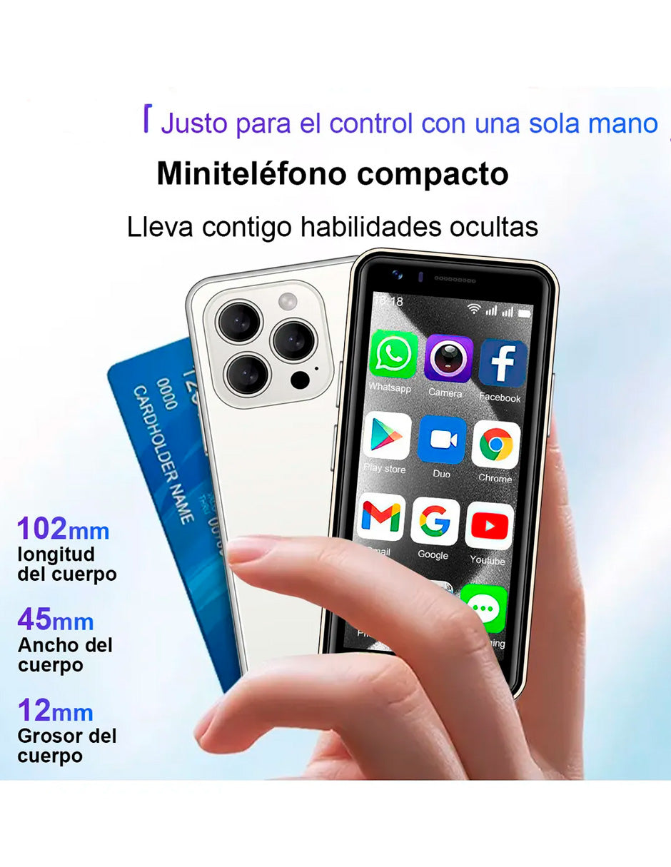 Mini Smartphone i15 Pro 4 Gb Ram y 32 Gb 3000 mah White