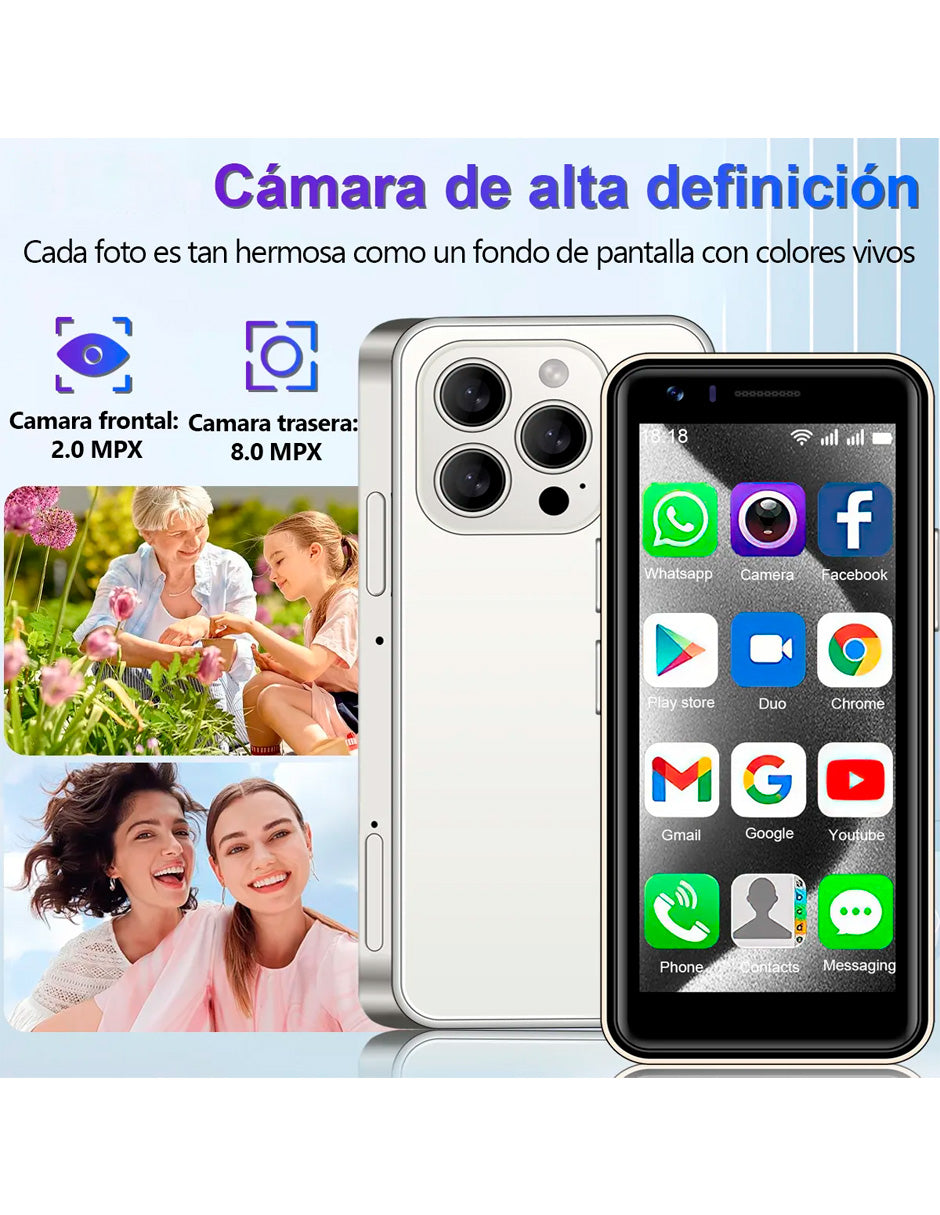 Mini Smartphone i15 Pro 4 Gb Ram y 32 Gb 3000 mah White