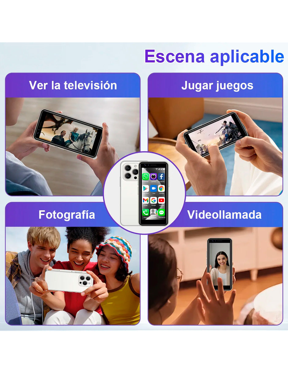 Mini Smartphone i15 Pro 4 Gb Ram y 32 Gb 3000 mah White