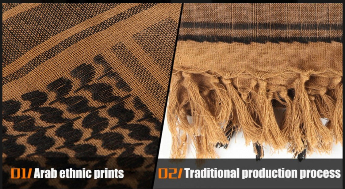 Pañuelo shemagh de algodón para sol y viento, 110 x 110 cm TT085 - foto 6