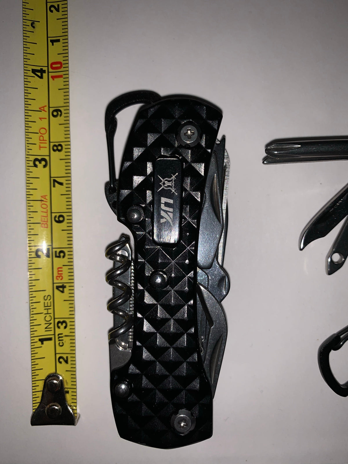 Navaja 12 en 1 de 16 cm con arnés para pantalón y relieve piramidal W11KD - foto 2