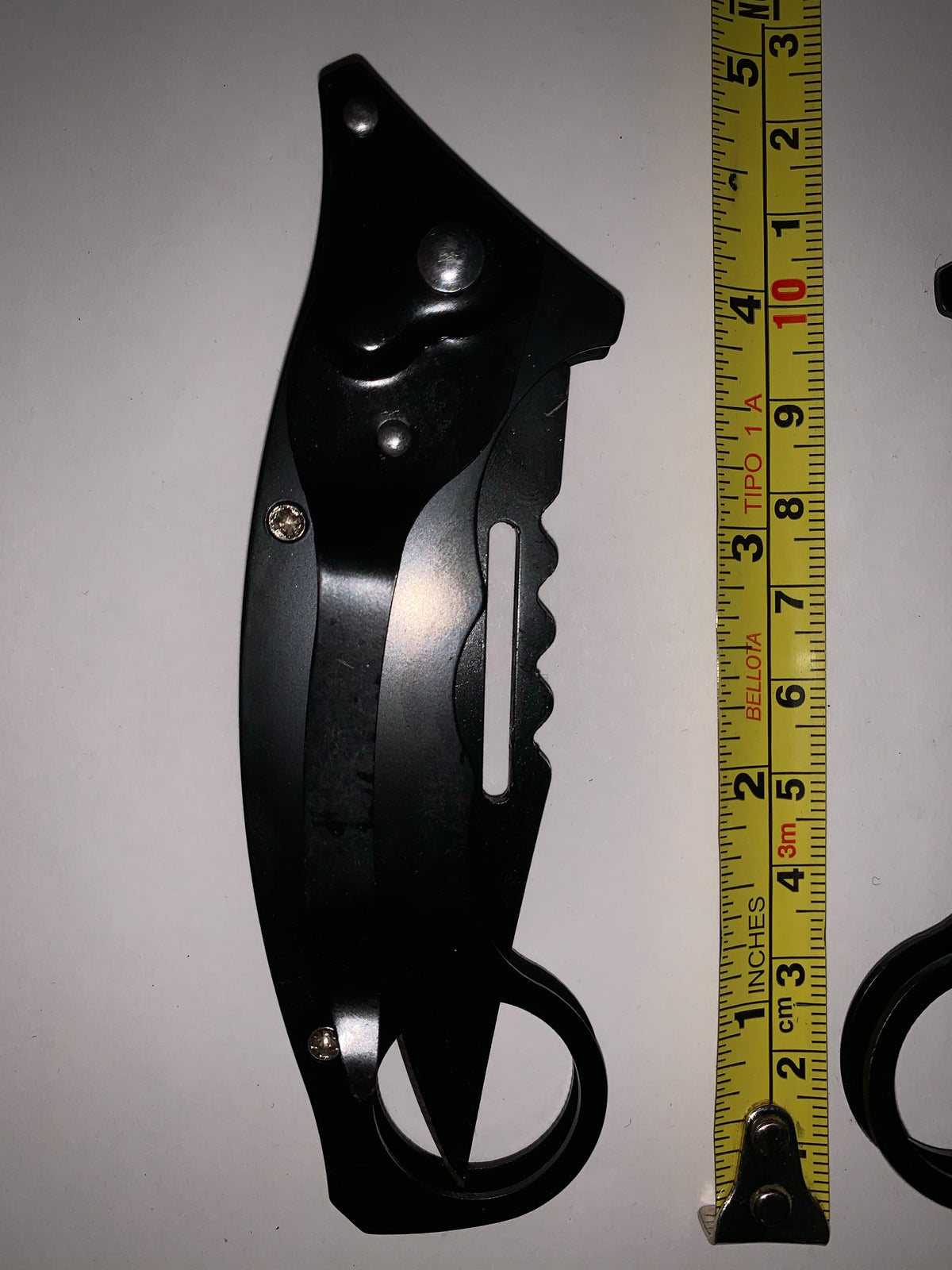 Navaja karambit de 21 cm con clip y botón de liberación rápida WK888 - foto 2