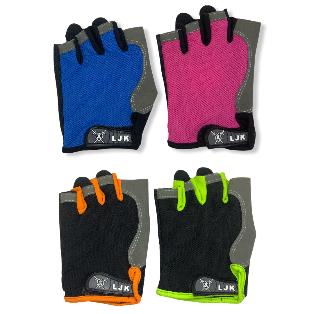 Guantes delgados de ciclismo con velcro, en rosa, azul, naranja o verde - foto 2