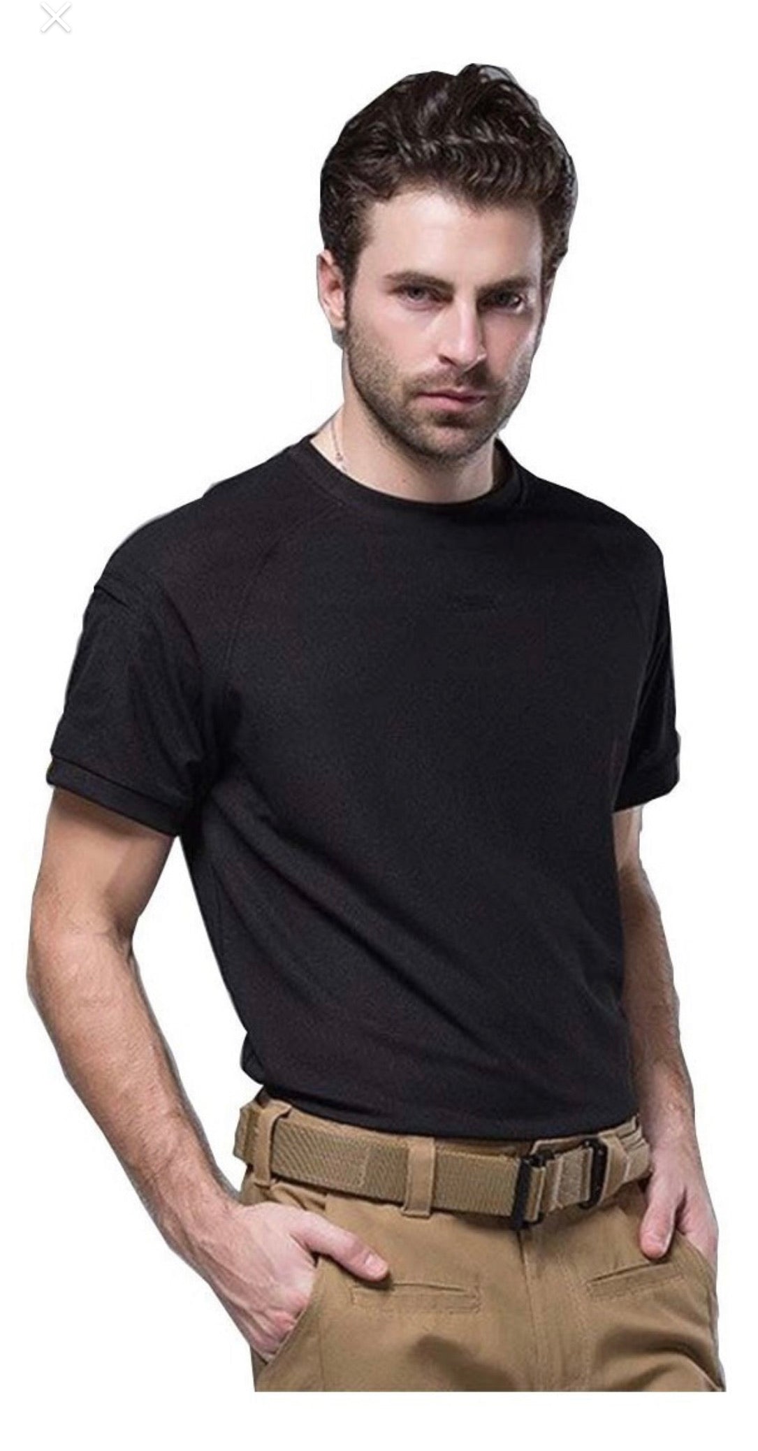 Playera de algodón estilo táctico transpirable para fitness - foto 7