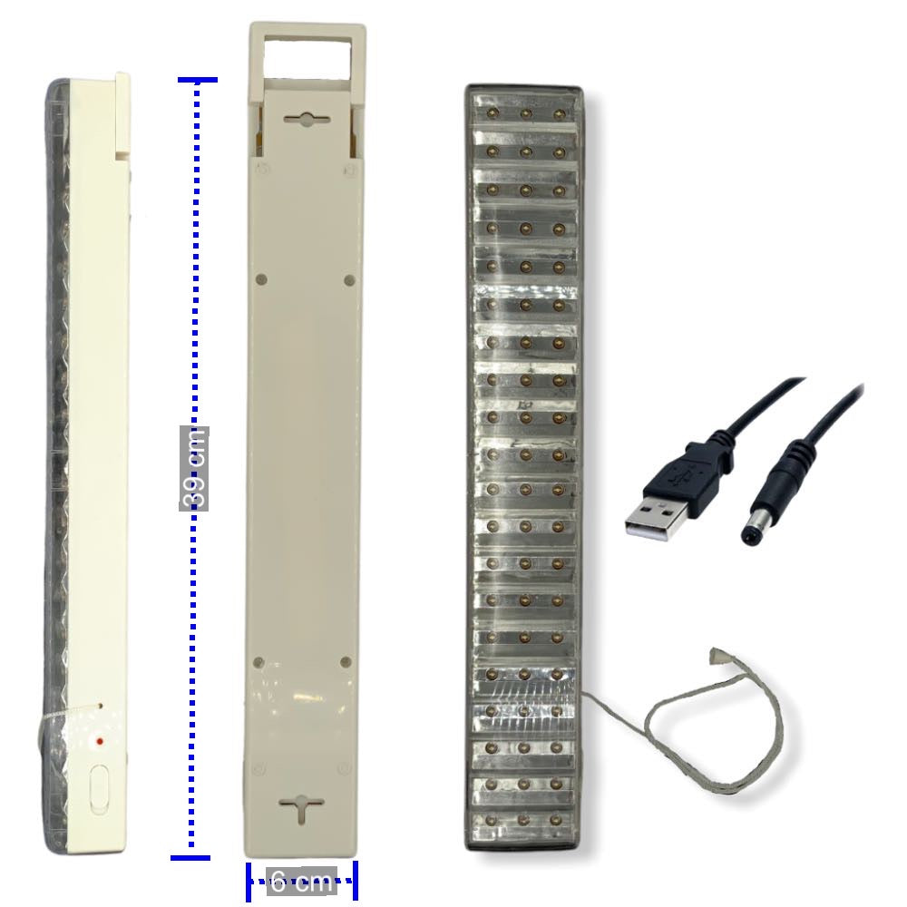 Lámpara de emergencia recargable con asa y cuerda de 50 cm
