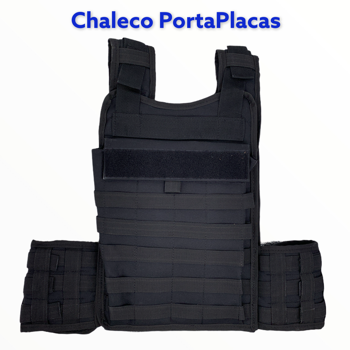Chaleco porta placas liso con sistema Molle y área para parches - foto 2