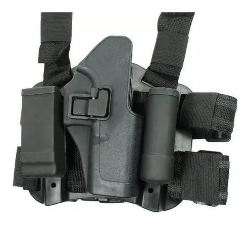 Holster de piernera rígida con portacargador y porta linterna - foto 13