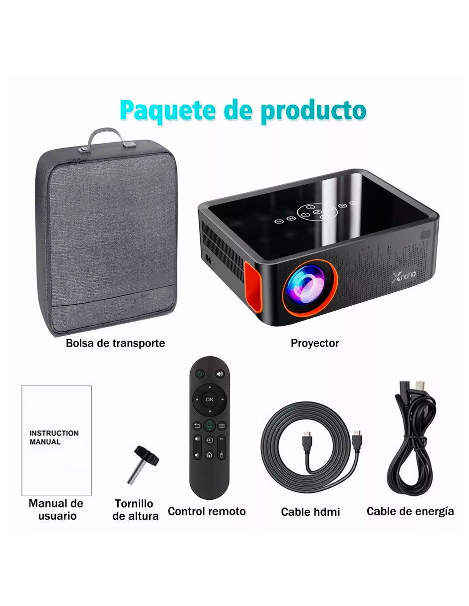 Proyector XNano Petukita Box con Android / Wifi / Full Hd 1080p Naranja