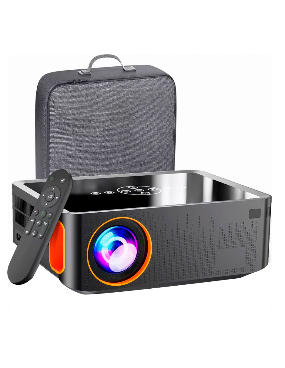 Proyector XNano Petukita Box con Android / Wifi / Full Hd 1080p Naranja + Bocina Portátil con bluetooth