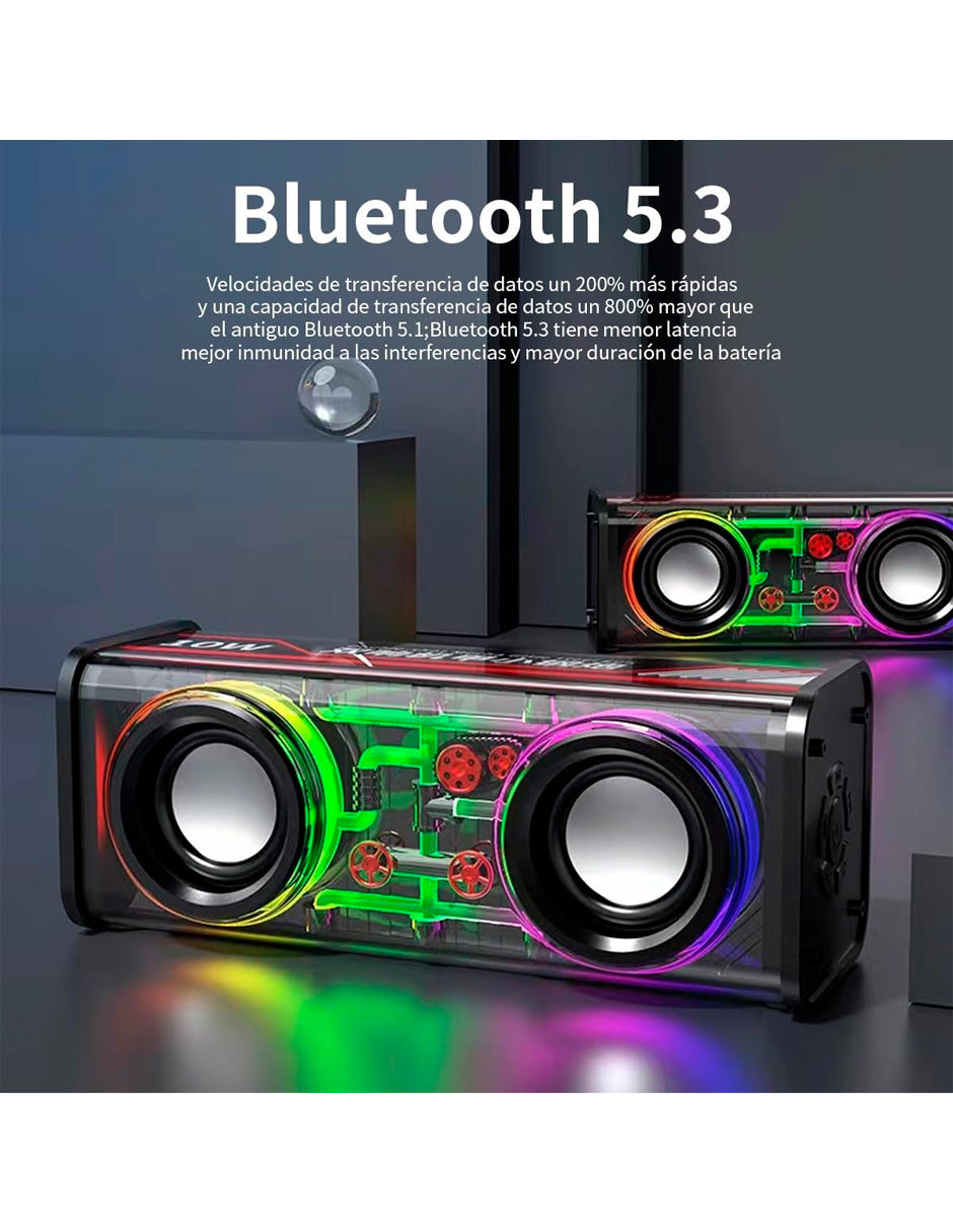 Proyector XNano Petukita Box con Android / Wifi / Full Hd 1080p Naranja + Bocina Portátil con bluetooth Luz Led