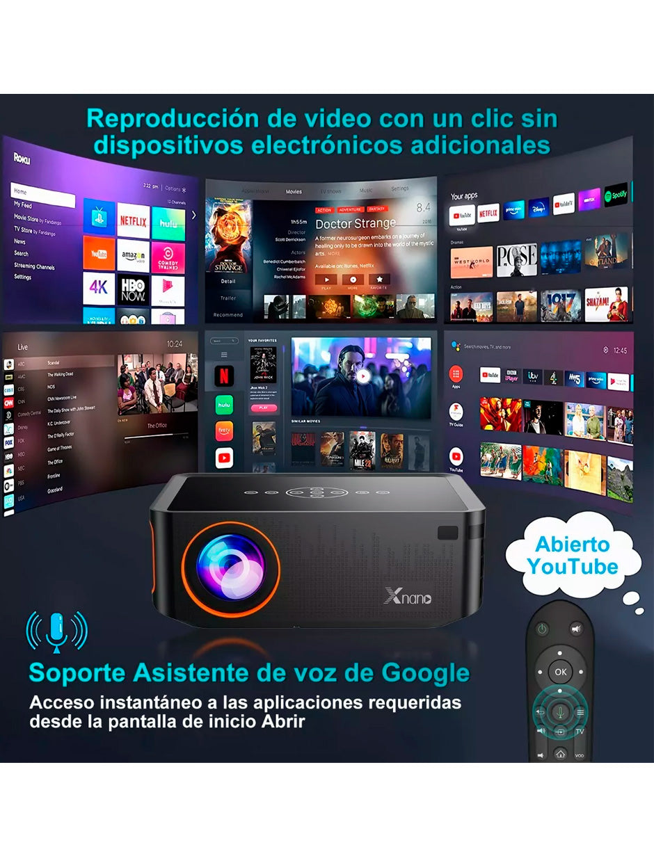 Proyector XNano Petukita Box con Android / Wifi / Full Hd 1080p Naranja