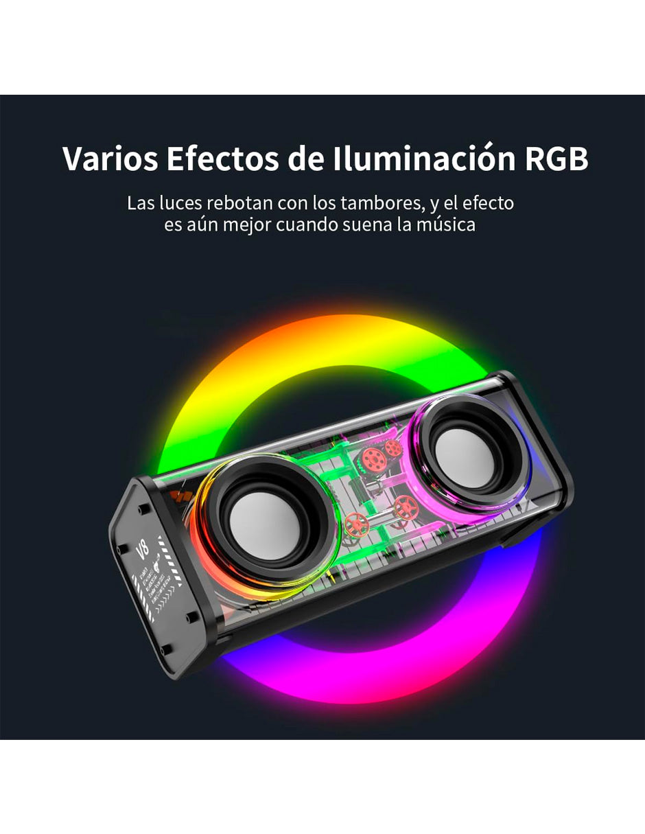 Proyector XNano Petukita Box con Android / Wifi / Full Hd 1080p Naranja + Bocina Portátil con bluetooth Luz Led
