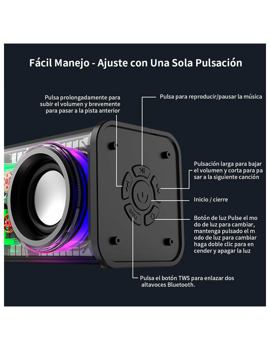 Proyector XNano Petukita Box con Android / Wifi / Full Hd 1080p Naranja + Bocina Portátil con bluetooth Luz Led