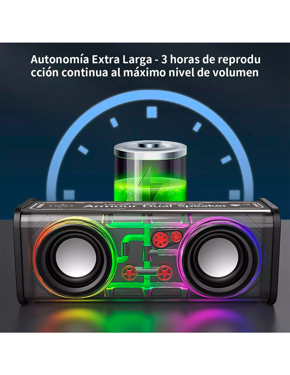 Proyector XNano Petukita Box con Android / Wifi / Full Hd 1080p Naranja + Bocina Portátil con bluetooth Luz Led