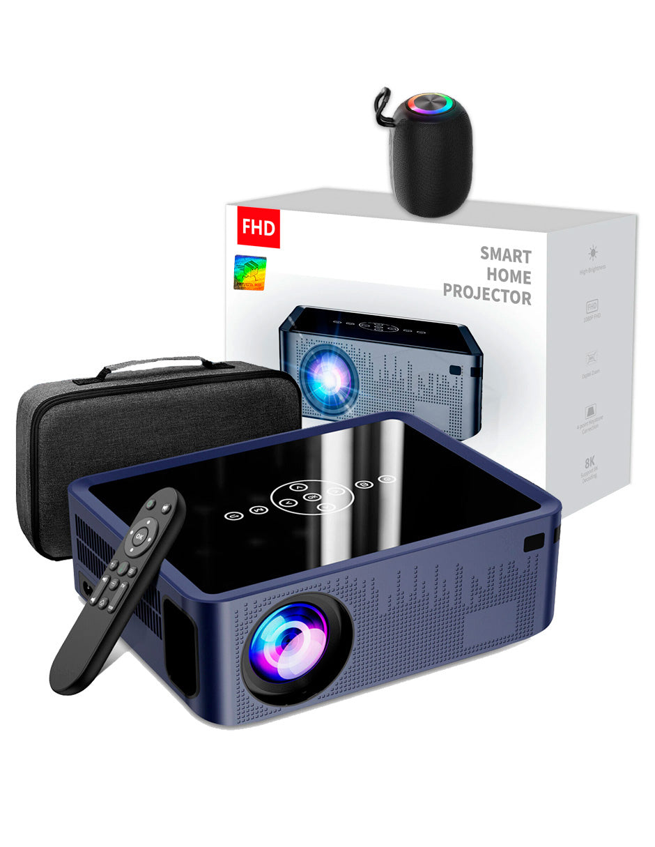 Combo Proyector XNano Petukita Box con Android / Wifi / Full Hd 1080p Azul + Bocina portátil