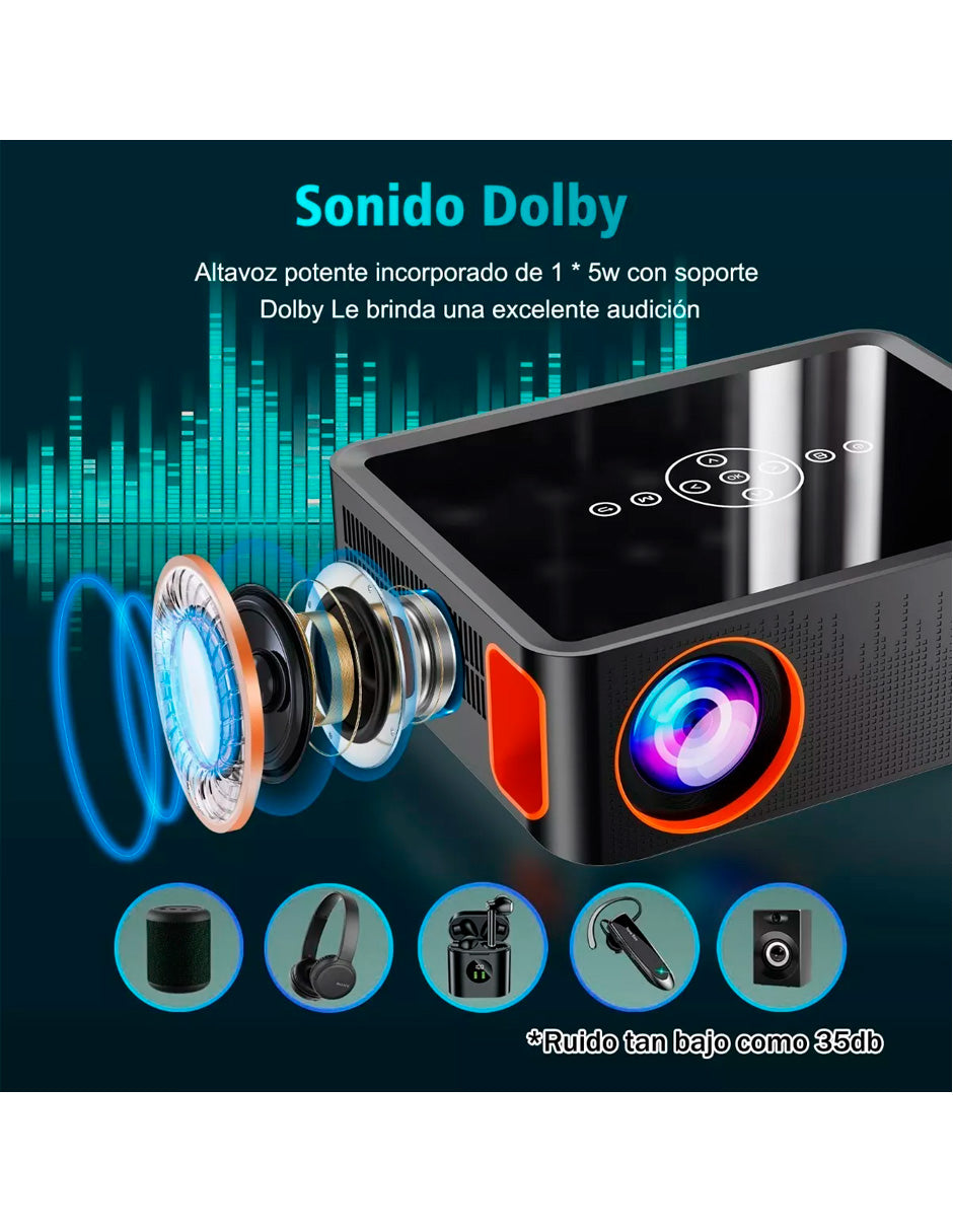 Proyector XNano Petukita Box con Android / Wifi / Full Hd 1080p Naranja