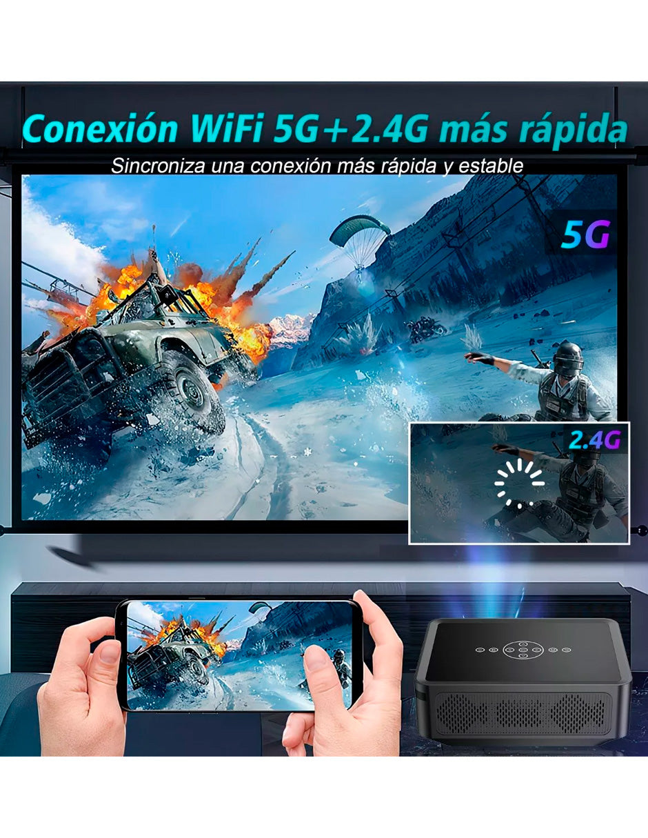 Proyector XNano Petukita Box con Android / Wifi / Full Hd 1080p Naranja