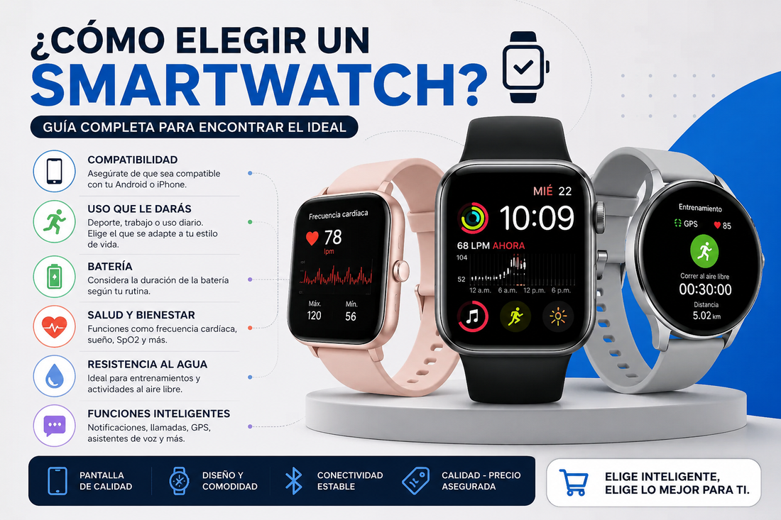 ¿Cómo elegir un smartwatch? Guía rápida para encontrar el ideal