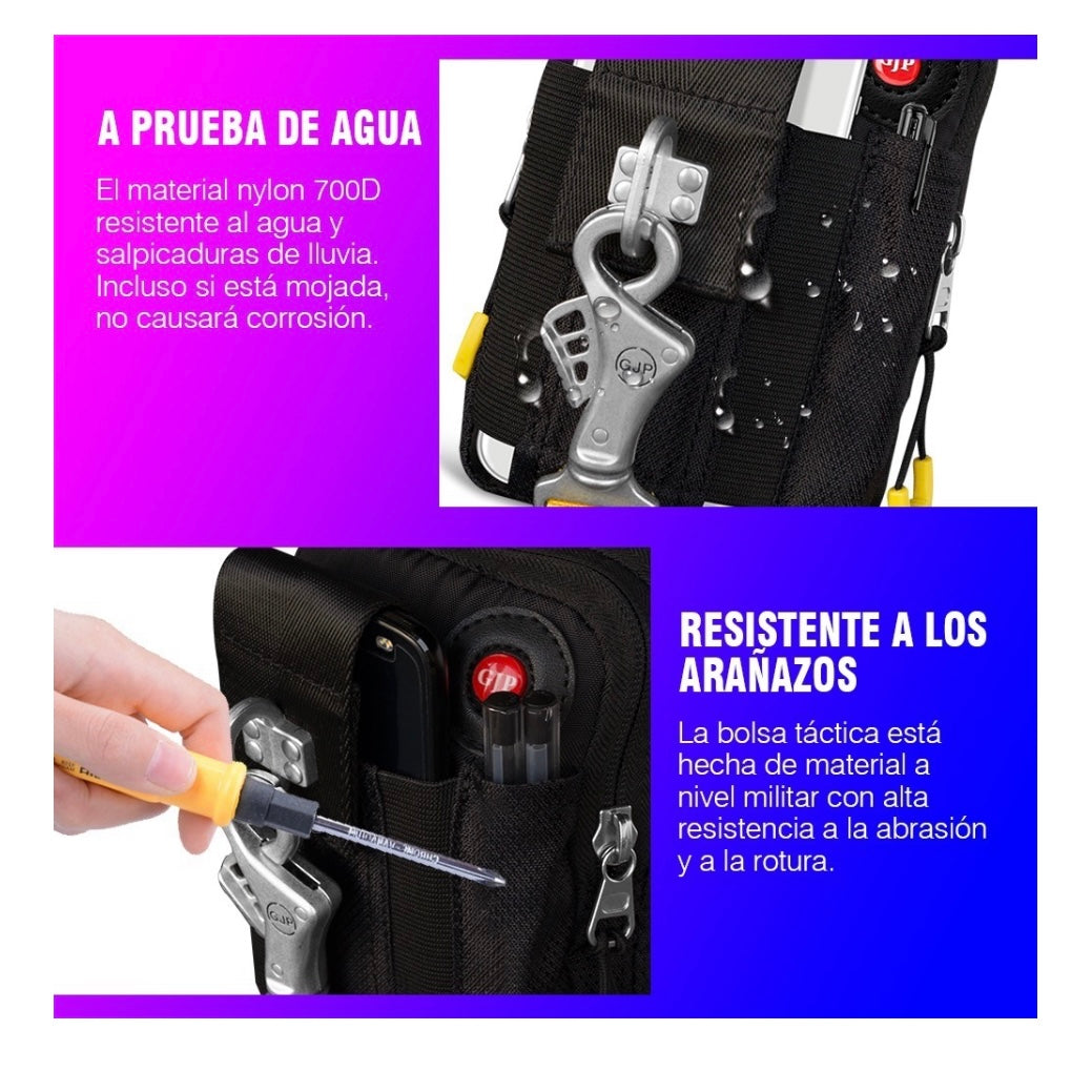 Bolso táctico de cintura con porta celular de hasta 6 pulgadas - foto 4