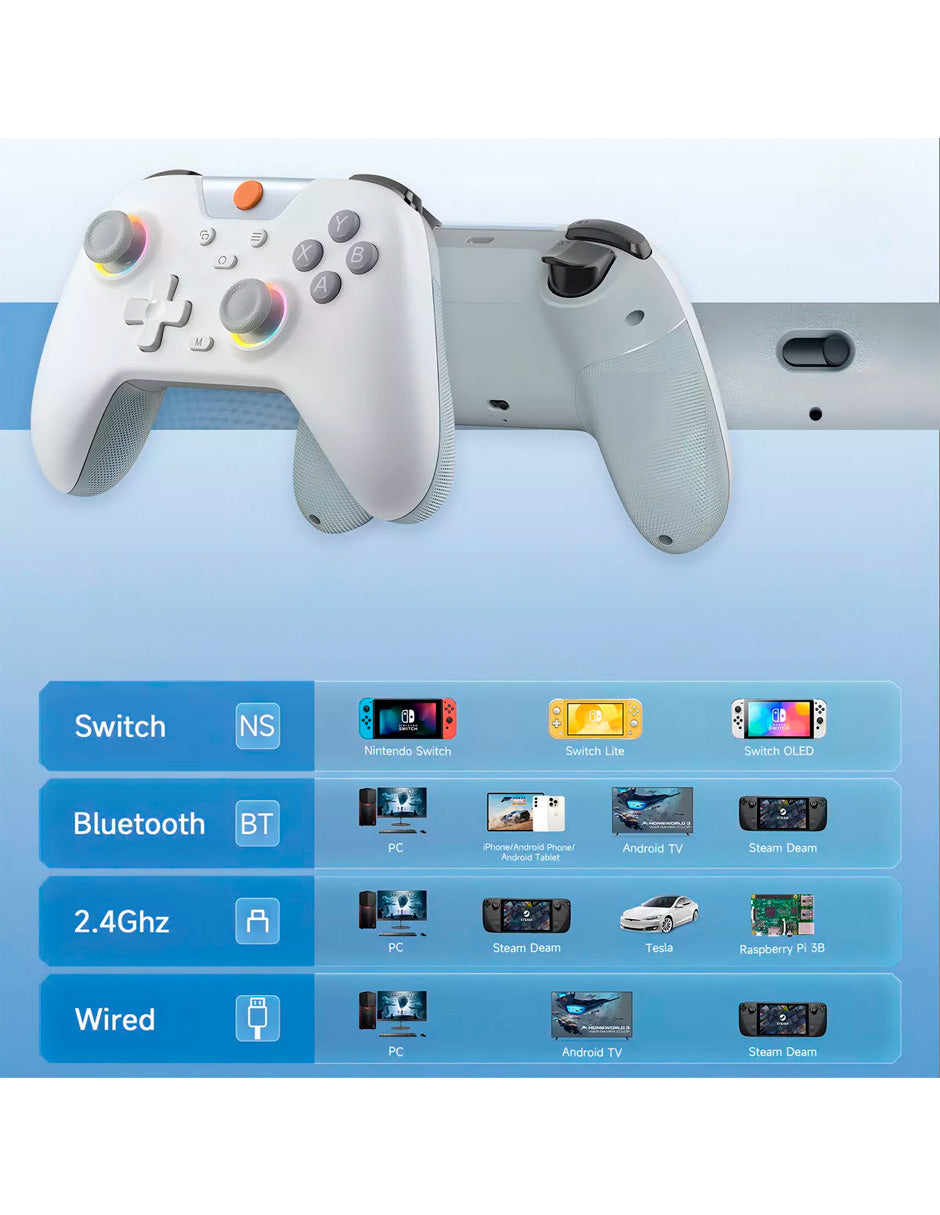 Control X05 Bluetooth Inalambrico Gamepad Multi-Plataforma Blanco