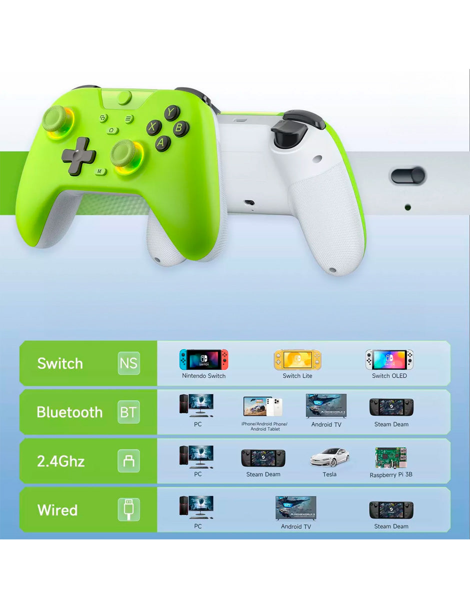 Control X05 Bluetooth Inalambrico Gamepad Multi-Plataforma Verde