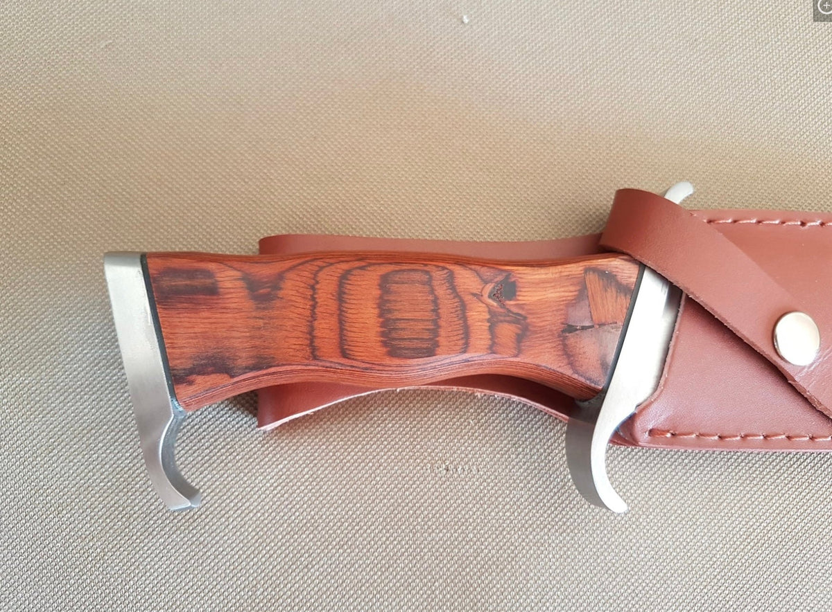 Maxi cuchillo estilo Rambo con funda de cuero - foto 4
