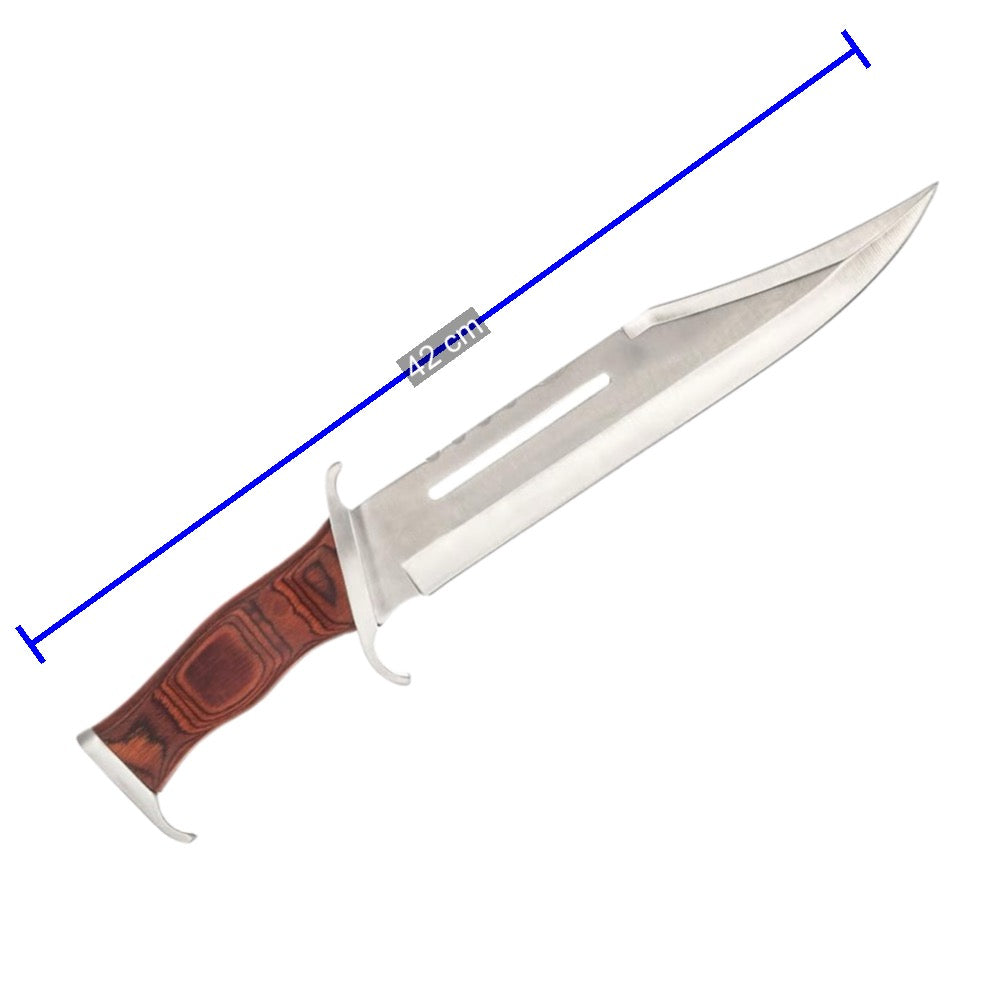 Maxi cuchillo estilo Rambo con funda de cuero - foto 2