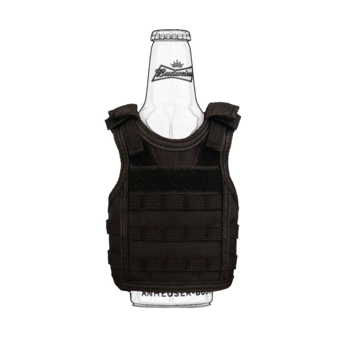 Mini chaleco táctico ajustable con sistema MOLLE y porta botella - foto 15