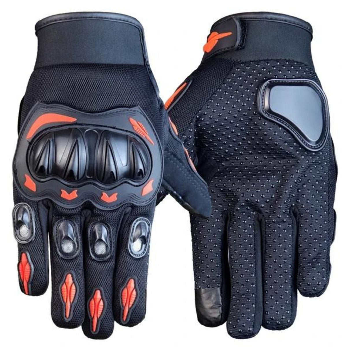 Guantes para motociclista con nudillos reforzados y dedos touch B12 - foto 7