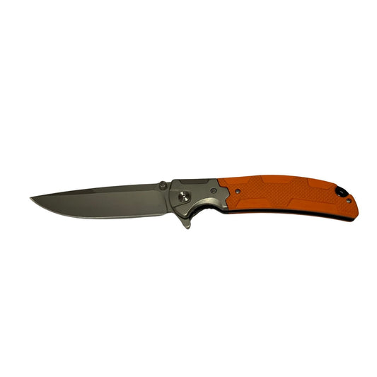 Navaja plegable flipper de 25 cm con mango bicolor madera y negro