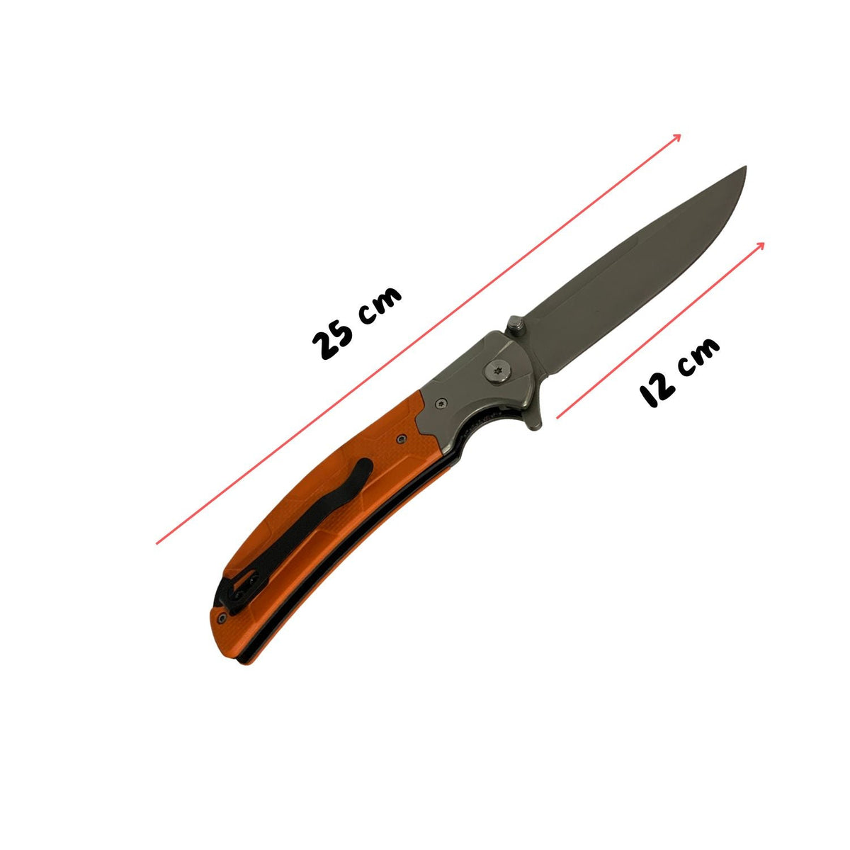 Navaja plegable flipper de 25 cm con mango bicolor madera y negro - foto 4