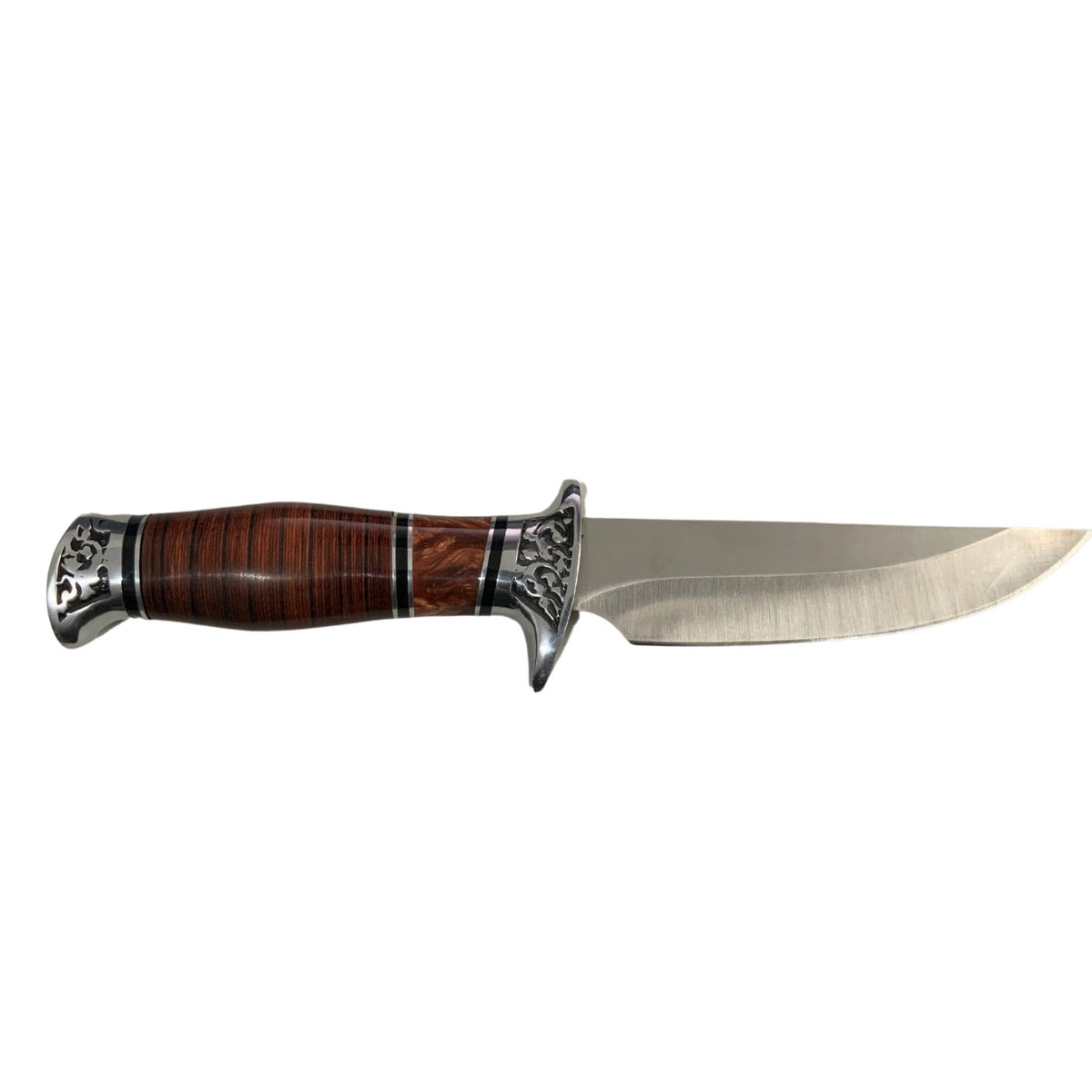 Cuchillo de caza con mango tipo madera y funda XD051B