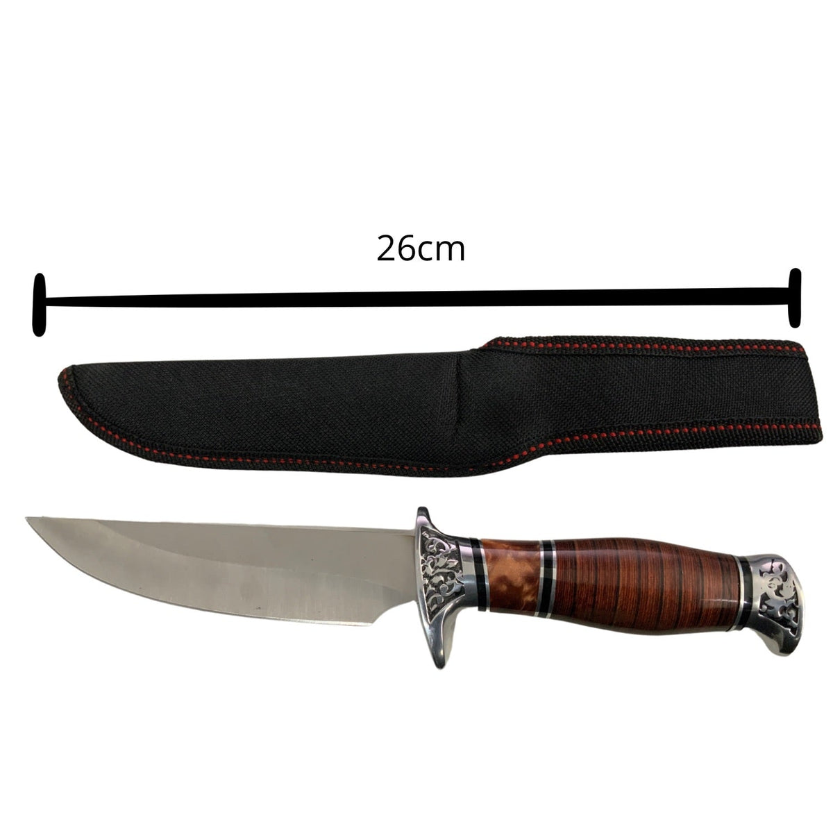 Cuchillo de caza con mango tipo madera y funda XD051B - foto 2