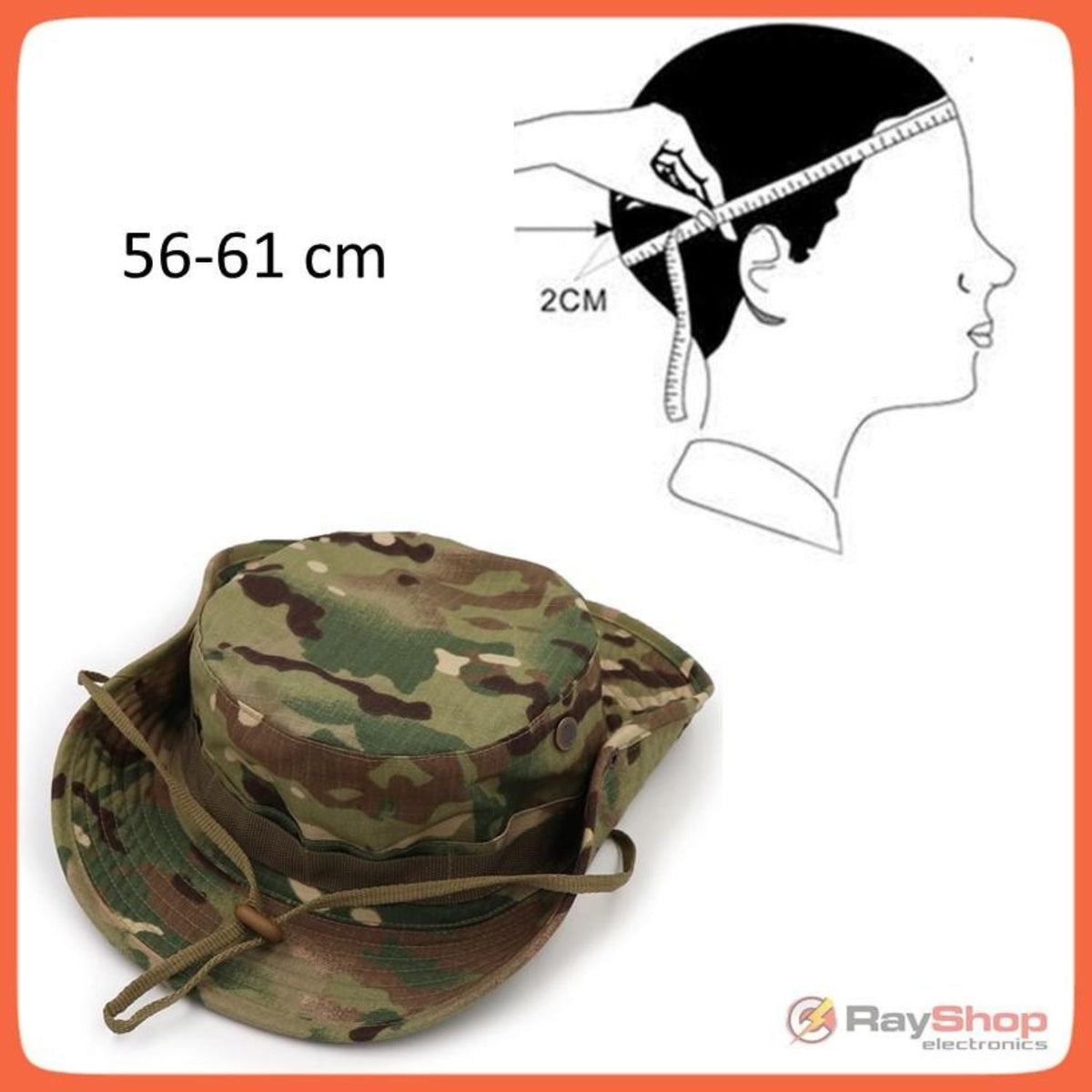 Sombrero boonie táctico ajustable con correa de barbilla - foto 12