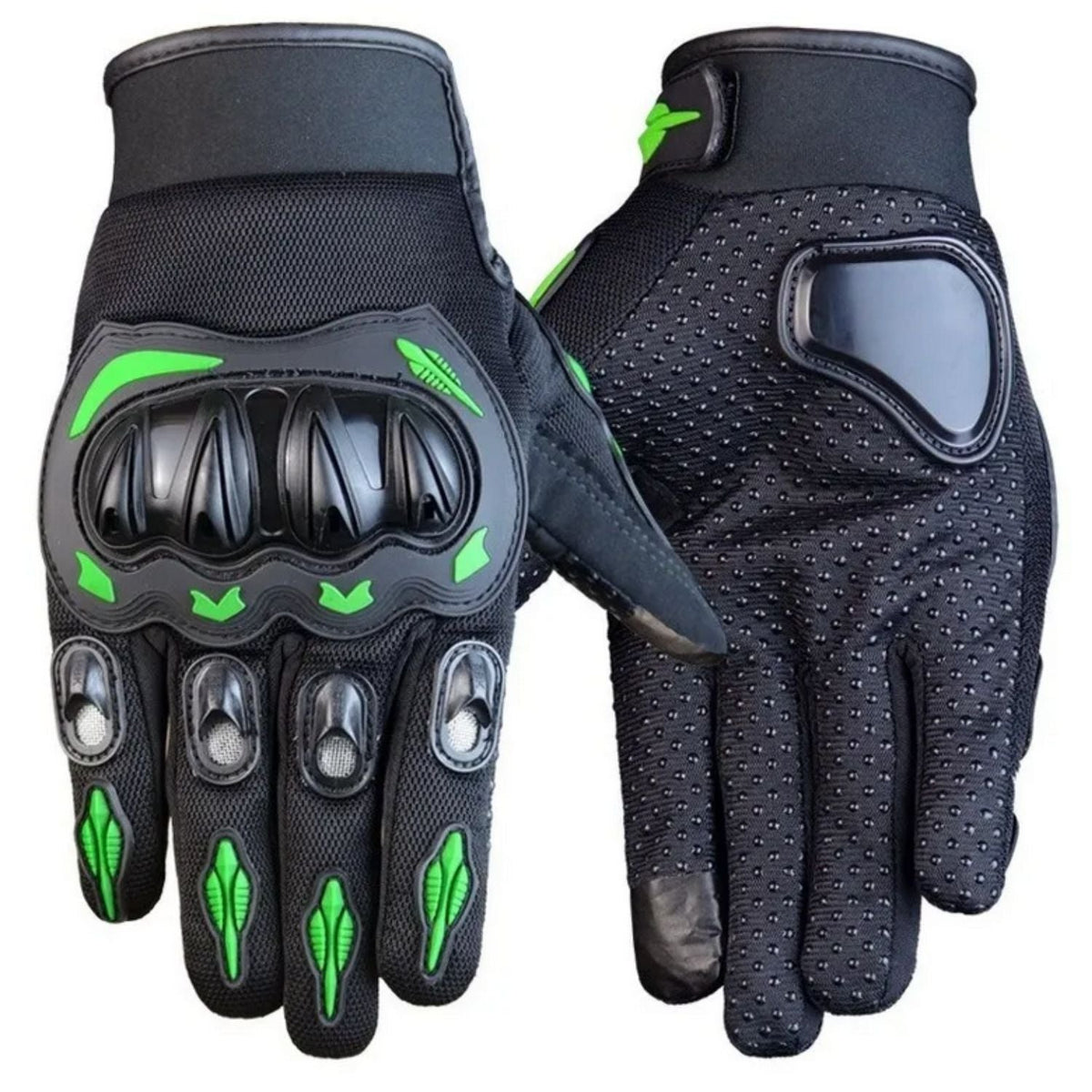 Guantes para motociclista con nudillos reforzados y dedos touch B12 - foto 4